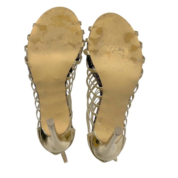 Steve Madden Marnee Gold Caged High Heel Booties - Picture 6 of 8
